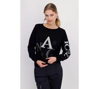 monari - Strickpullover mit Strass schwarz - Gr. - 42