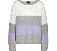 MONARI Strickpullover mit Streifen Chrome Melange - 42