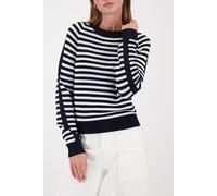 monari - Strickpullover mit Streifen marine ringel - Gr. - 44