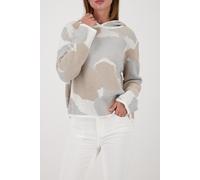monari - Strickpullover mit Wolkenmuster lattemacchiato gemustert - Gr. - 46
