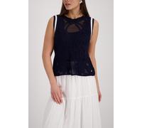 Monari - Strickpullunder mit Cornelly-Muster marine - Gr. - 36