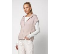 Monari - Strickweste mit durchgehendem Reißverschluss rosewater - Gr. - 42