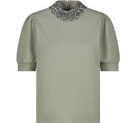 monari - Sweatshirt mit Paillettenkragen sage - Gr. - 40