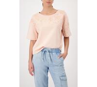 monari - Sweatshirt mit Blumenstickerei summer peach - Gr. - 44