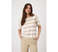 monari - Sweatshirt mit Brusttasche camel ringel - Gr. - 42