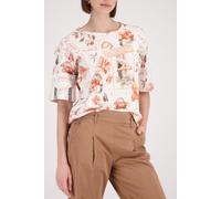 monari - Sweatshirt mit Italymuster dark apricot gemustert - Gr. - 44