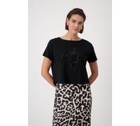 monari - Sweatshirt mit Pailletten schwarz - Gr. - 36