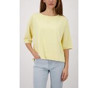 monari - Sweatshirt mit Präge-Emblem pastel yellow - Gr. - 36