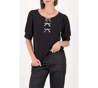 monari - Sweatshirt mit Schleifen-Detail schwarz - Gr. - 38