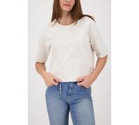 Sweatshirt MONARI "Sweatshirt Basic Schmuck", Damen, Gr. 40, beige, Sweatware, Obermaterial: 100% Baumwolle, unifarben, regular fit taillenbedeckt, Rundhals, eingesetzt abgesteppte Kante, Sweatshirts