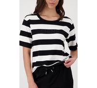 monari - Sweatshirt mit Schmuck schwarz ringel - Gr. - 34