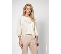 monari - Sweatshirt mit Schmuckschriftzug antique white - Gr. - 42