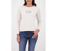 monari - Sweatshirt mit Schriftzug pearl - Gr. - 40
