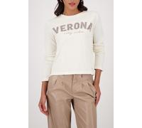 monari - Sweatshirt mit Strasssteinen cashmere - Gr. - 38