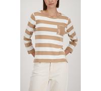 monari - Sweatshirt mit Streifen biscotti ringel - Gr. - 44