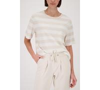 monari - Sweatshirt mit Streifen champagne beige ringel - Gr. - 36