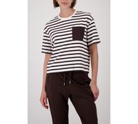 Monari - Sweatshirt mit Streifen coffee ringel - Gr. - 46