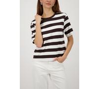 monari - Sweatshirt mit Streifen dark chocolate ringel - Gr. - 42