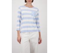 monari - Sweatshirt mit Streifen light sky ringel - Gr. - 44