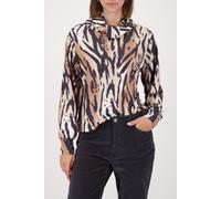 monari - Sweatshirt mit Tigermuster whisky gemustert - Gr. - 42