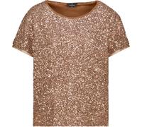 Monari T-Shirt mit Pailletten Mocca Größe 38
