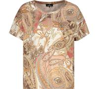 monari - T-Shirt mit Paisleymuster mocca gemustert - Gr. - 40
