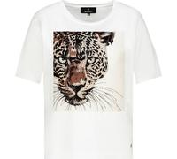 Monari T-Shirt Leoparden-Print Creme Größe 40