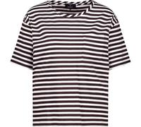 monari - T-Shirt mit Brusttasche coffee ringel - Gr. - 42