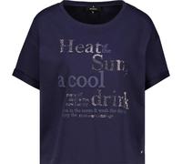 Monari Sweatshirt mit toniger Schrift marine Größe 44