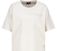 Monari Sweatshirt mit Strasssteinen Champagne Beige Größe 46