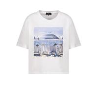 T-Shirt MONARI, Damen, Gr. 34, ecru, Web, Obermaterial: 100% Baumwolle, unifarben, regular fit taillenbedeckt, Rundhals, eingesetzt abgesteppte Kante, Shirts T-Shirt, Regular fit mit Print, Topseller