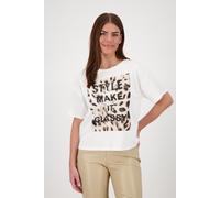 Monari - T-Shirt mit Aufdruck 102 off-white - Gr. - 44