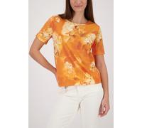 Monari T-Shirt Aperitif mit Blumenmuster Orange Größe 42