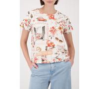 monari - T-Shirt mit Italymuster dark apricot gemustert - Gr. - 38