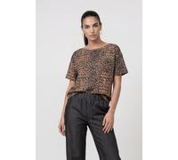 monari - T-Shirt mit Leomuster brown sugar gemustert - Gr. - 40