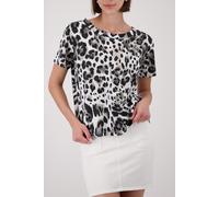 monari - T-Shirt mit Leomuster coffee gemustert - Gr. - 44