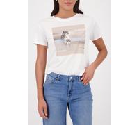 monari - T-Shirt mit Leopardenprint off-white - Gr. - 36
