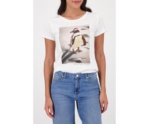 Monari - T-Shirt mit Pinguin Print 102 off-white - Gr. - 46