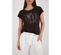 monari - T-Shirt mit Strasssteinen coffee - Gr. - 36