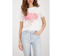 Monari - T-Shirt mit verwischter Blume 102 off-white - Gr. - 46