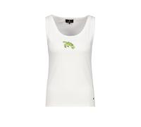 Tanktop MONARI "Top Schildkröte", Damen, Gr. 36, ecru, Web, Obermaterial: 94% Baumwolle, 4% sonstige Fasern, 2% Elasthan, unifarben, regular fit taillenbedeckt, tiefer Rundhals, Tops Tanktop, Regular