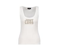 Tanktop MONARI "Top Just Love", Damen, Gr. 34, off, weiß, Web, Obermaterial: 94% Baumwolle, 6% Elasthan, unifarben, regular fit taillenbedeckt, tiefer Rundhals, Tops Tanktop, Regular fit mit Schmuck (