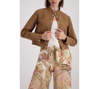 monari - Trench Jacke mit Druckknopfverschluss mocca - Gr. - 38