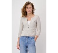 MONARI Tweed-Strickjacke warm Sand - 44