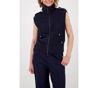 monari - Tweed-Strickweste mit Pailletten night sky - Gr. - 38