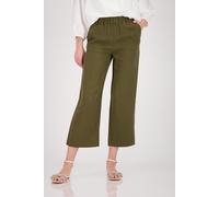monari - Verkürzte Wide Leg Hose olive - Gr. - 44