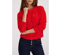 monari - Weicher Strickpullover mit Ajourmuster chilli pepper - Gr. - 36