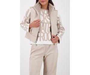 monari - Wendeweste aus Kunstleder und Kunstfell lattemacchiato - Gr. - 40