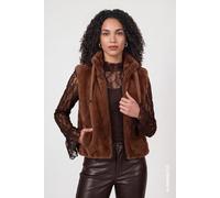 monari - Weste aus Kunstpelz chocolate brown - Gr. - 46