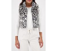 monari - Weste aus Kunstpelz schwarz gemustert - Gr. - 42